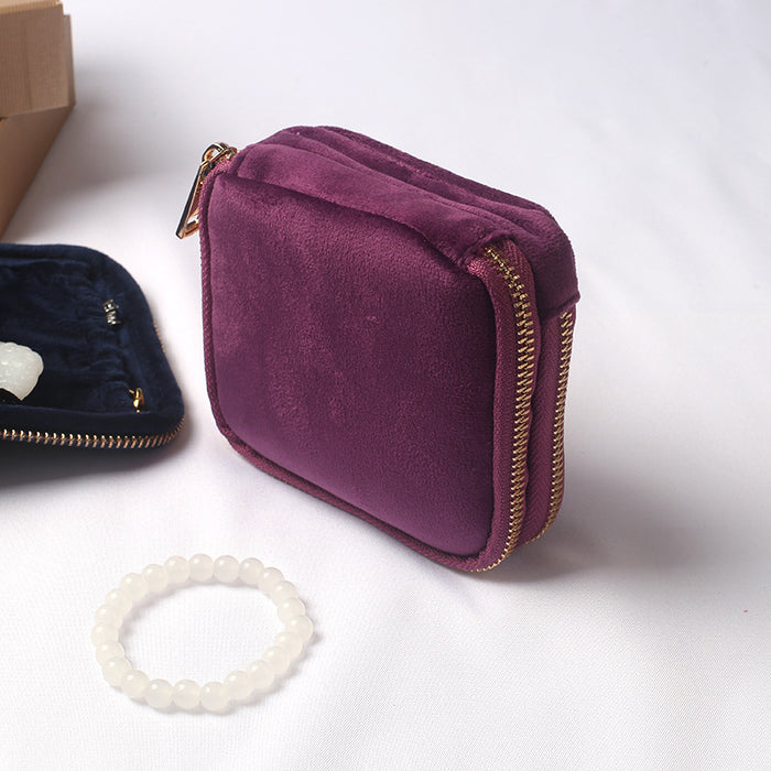 Jewelry Storage Bag Travel Portable Zippered Jewelry Pouch Handbag