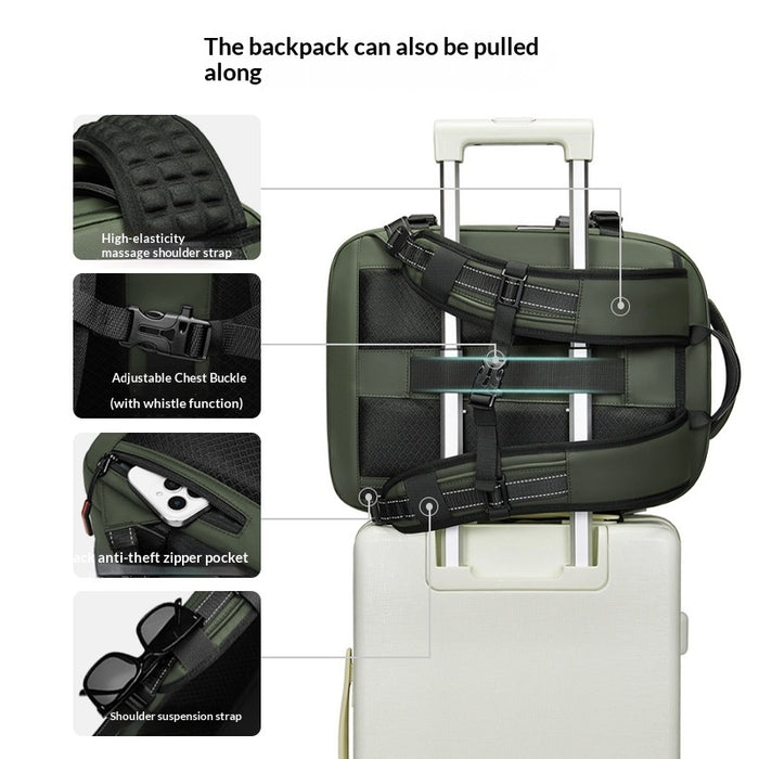 Sac pour ordinateur portable à grande capacité, résistant à l'eau et extensible, idéal pour les voyages d'affaires