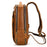 Double Zipper Main Bag Genuine Leather Large Capacity Crazy Horse Leather Outdoor Travel Leisure Backpack
