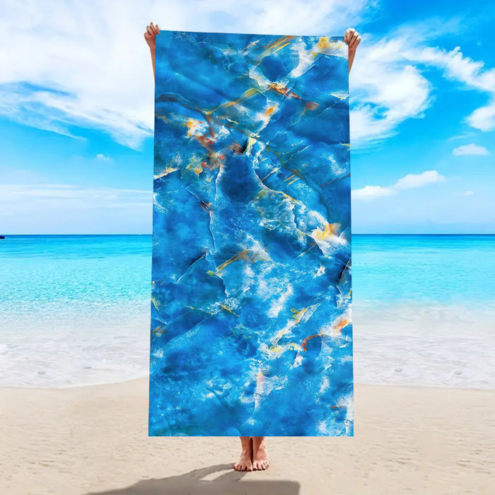 Quick-drying Microfiber Beach Bath Towel Double-sided Velvet