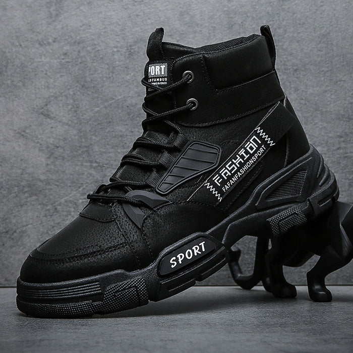 Nuevas botas de trabajo casuales para exteriores, moda para hombres, estilo británico, caña alta