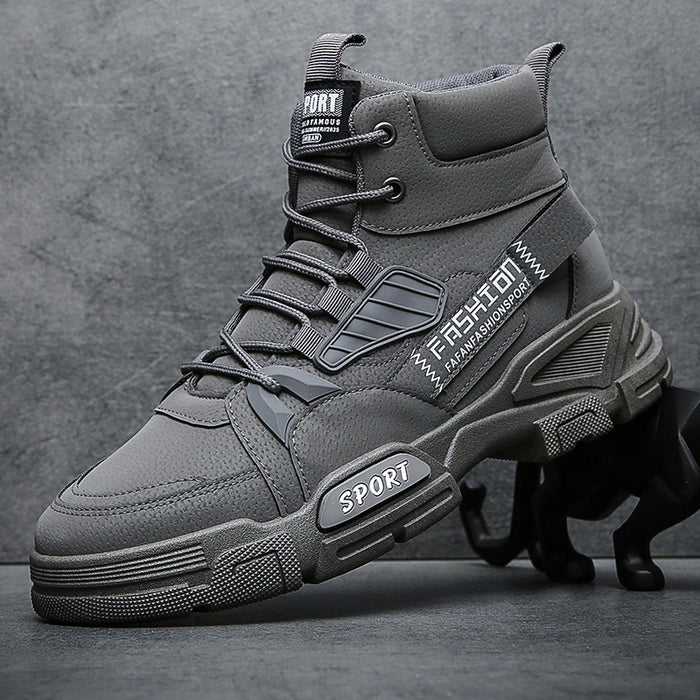 Nuevas botas de trabajo casuales para exteriores, moda para hombres, estilo británico, caña alta