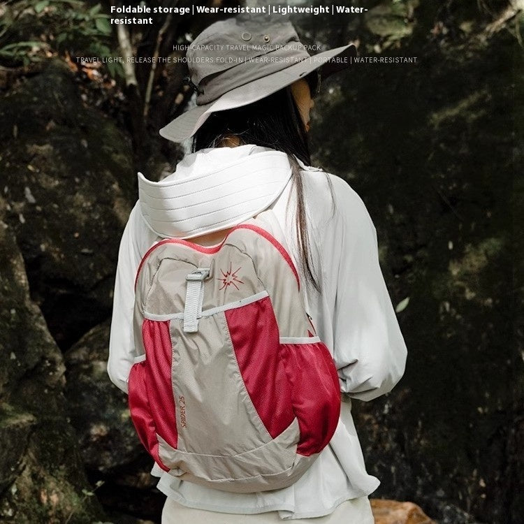 Mochila ligera y portátil para montañismo, práctica para viajes y escalada en montaña.