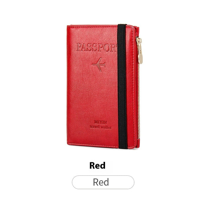 Cartera para pasaporte multifuncional con RFID ultrafina