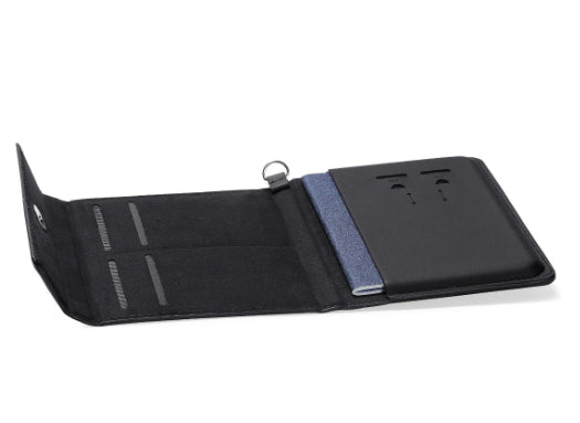 Porta pasaporte corto de cuero para hombre, portátil, elegante y versátil, de gran capacidad.