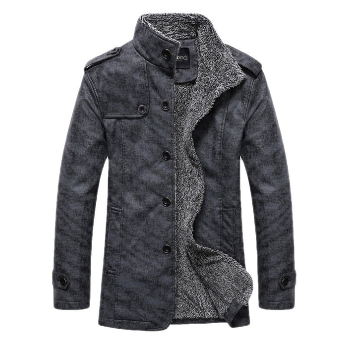 Men's Fashion Lapel Plush Leather Jacket