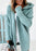Gilet cardigan à capuche à manches chauve-souris, coupe ample et décontractée, couleur unie, vêtements pour femmes