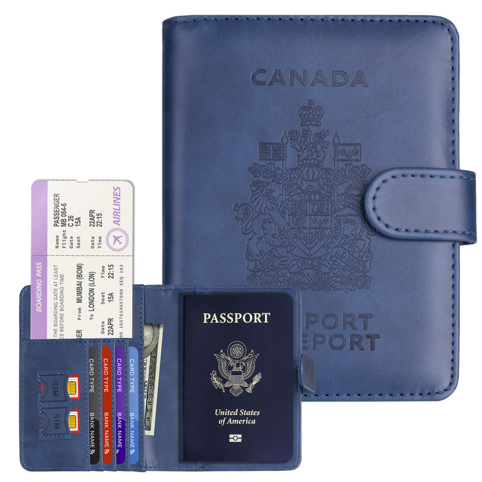 Buckle Canadian Anti-magnetic Passport Cover
