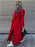 Extra-long Dark Red Wool Coat Womens Outerwear