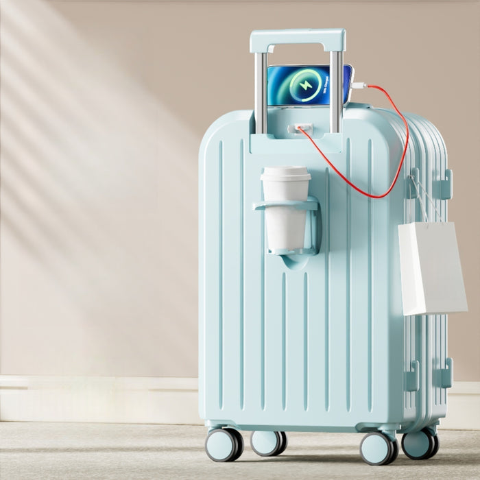 Petite valise légère à code, valise résistante à roulettes