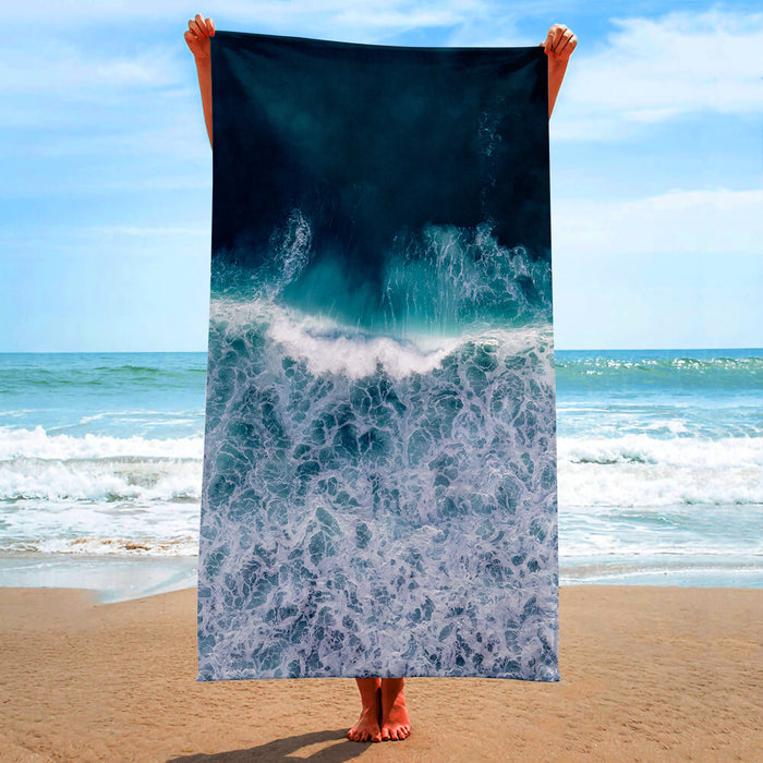 Flat Woven Ultra-fine Fiber Square Beach Towel