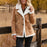 Manteau en fourrure pour femme, style rétro, avec poches, revers et boutons, collection automne et hiver