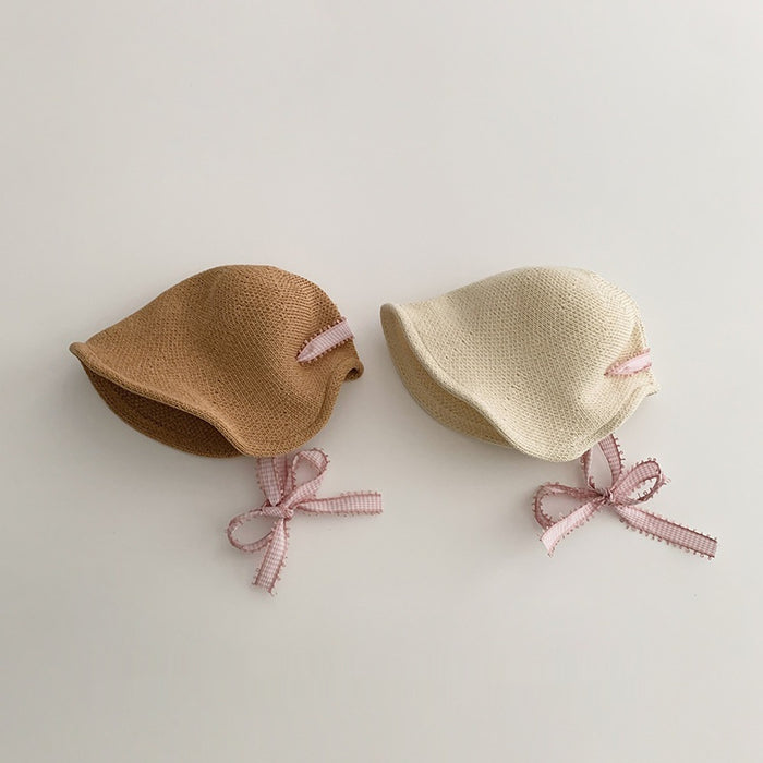 Chapeau de paille de plage anti-soleil pour filles