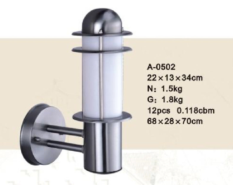 Applique murale extérieure en acier inoxydable Outdoor Simplicity