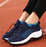 Chaussures de sport pour femmes grandes tailles, chaussettes de sport respirantes et élastiques tissées, style chaussettes de sport tissées.