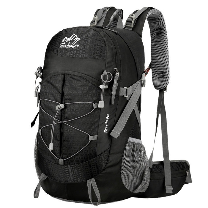 Mochila de senderismo al aire libre de nailon impermeable de gran capacidad con soporte multifunción