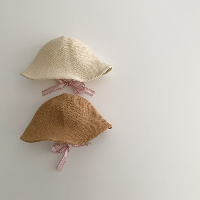 Chapeau de paille de plage anti-soleil pour filles