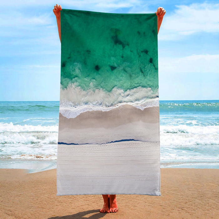 Flat Woven Ultra-fine Fiber Square Beach Towel