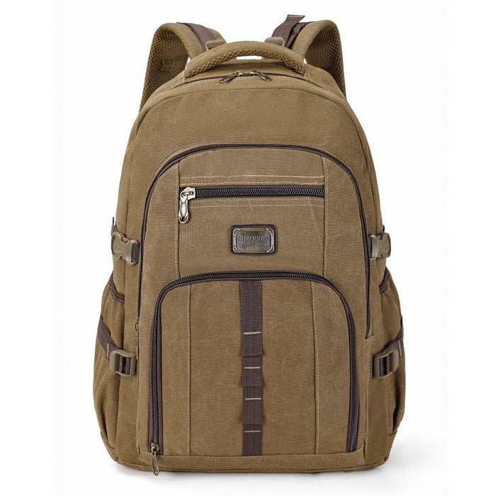 Durable Large Capacity Canvas Backpack Retro Computer Backpack Travel & Outdoor Sports