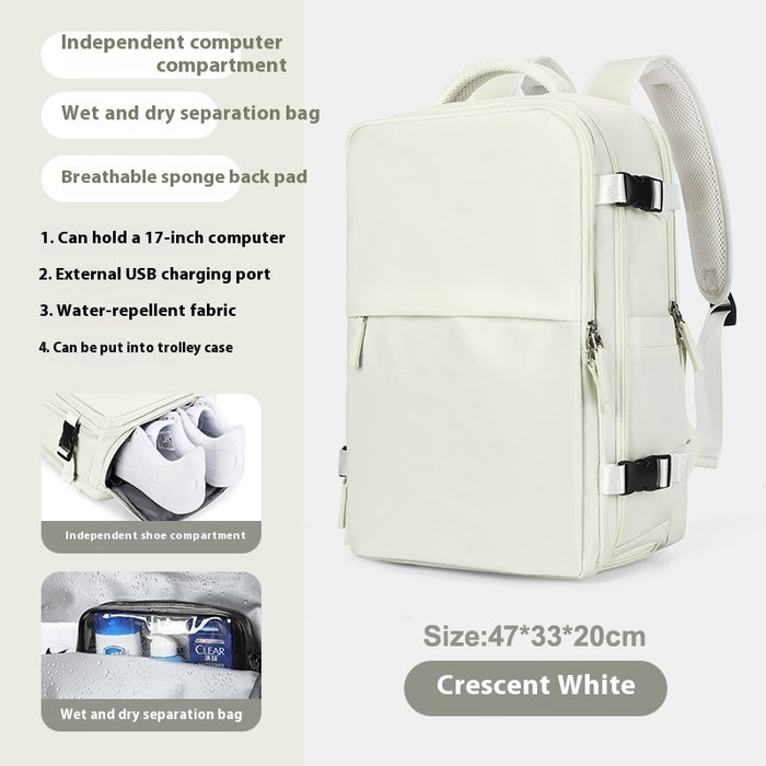 Backpack Women's Large Capacity Travel Men's Business Trip Can Be Expanded