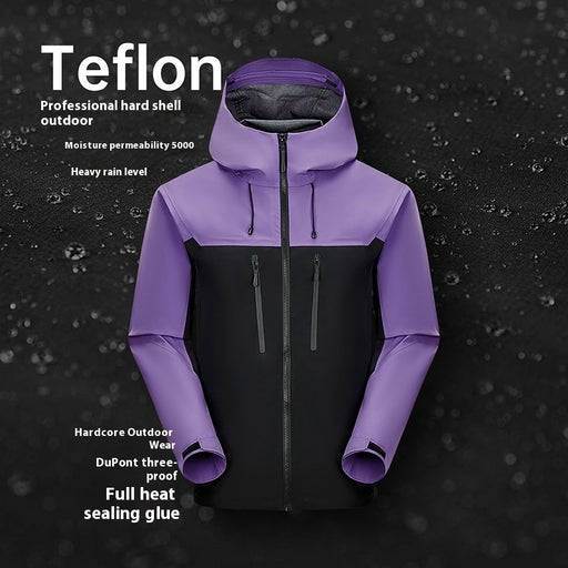 Men's And Women's Same Hard Shell Waterproof Single Layer Jacket Hiking