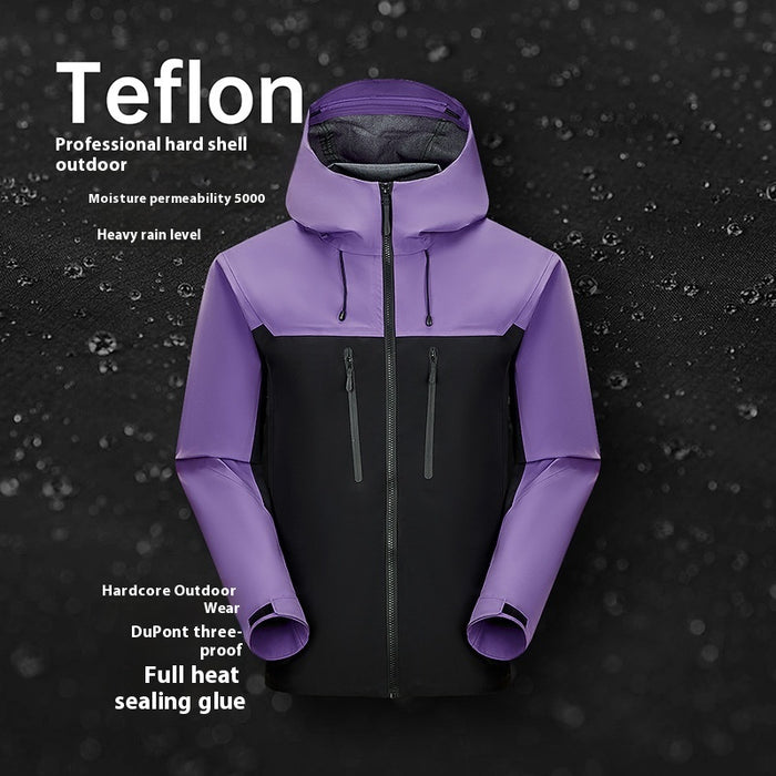 Chaqueta impermeable de una sola capa para senderismo, tanto para hombres como para mujeres.