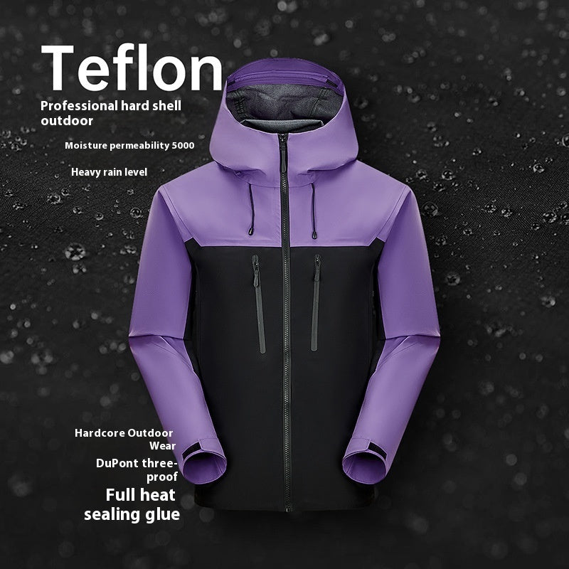Chaqueta impermeable de una sola capa para senderismo, tanto para hombres como para mujeres.