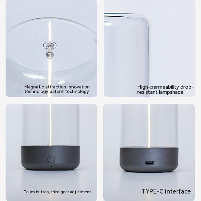 Nouvelle lampe de camping LED rechargeable Type-C, veilleuse portable haute transparence et résistante aux chutes, pour une ambiance créative.
