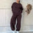 Women's Autumn And Winter Casual Loose Round Neck Long-sleeved Sweater Trousers Suit