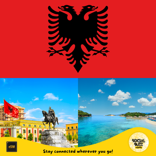 Get your Albania eSIM data plan now. Enjoy fast, reliable internet with no roaming fees. Buy online and connect instantly while traveling through Albania.