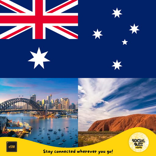 Buy your Australia eSIM data plan online. Enjoy fast and reliable internet across the country without roaming charges. Instant activation for your trip to Australia.