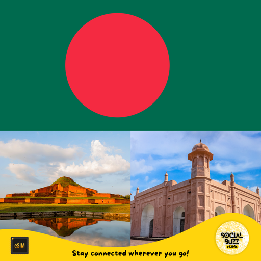Buy your Bangladesh eSIM data plan online. Enjoy fast, reliable internet with no roaming fees. Activate instantly and stay connected across Bangladesh.