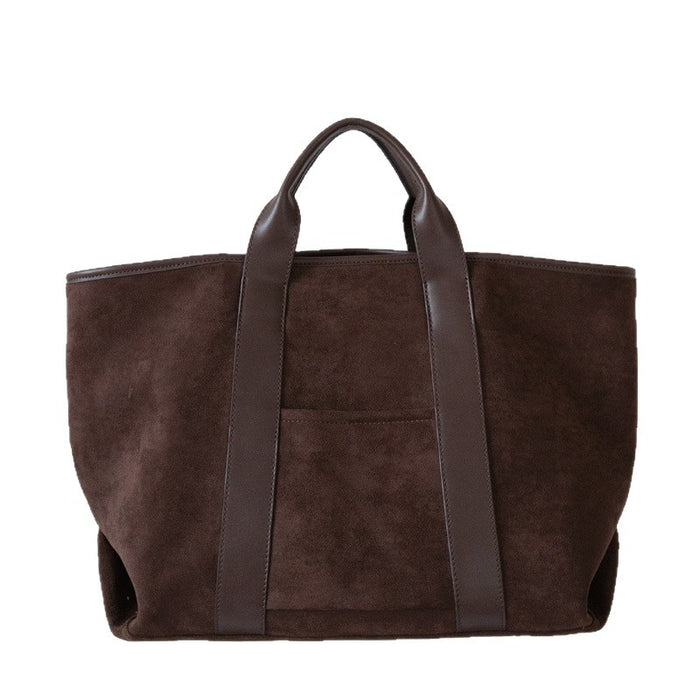 Sac fourre-tout vintage en daim grande capacité