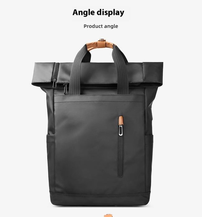Sac à dos incurvé à fermeture latérale pour homme, idéal pour les loisirs et les déplacements