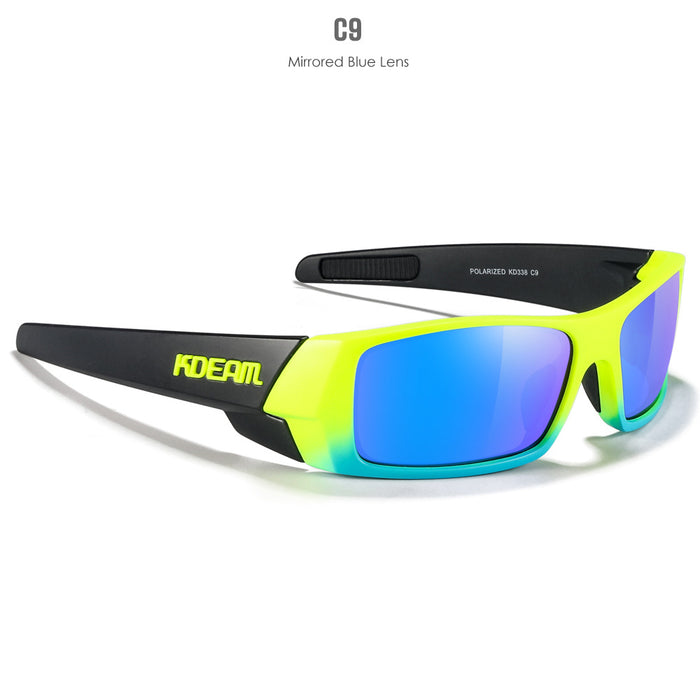 Nouvelles lunettes de soleil polarisées carrées pour sports de plein air, protection oculaire polyvalente, lunettes de soleil colorées