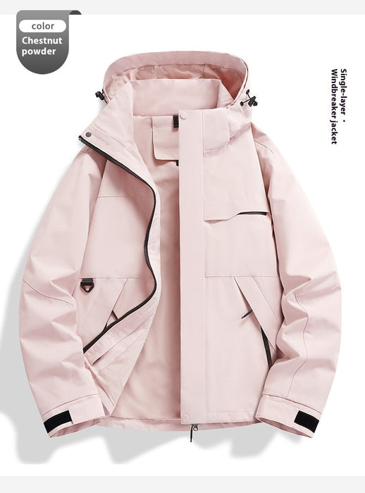 Veste imperméable monocouche printemps-automne, coupe-vent et imperméable, idéale pour les sports de plein air et le cyclisme.