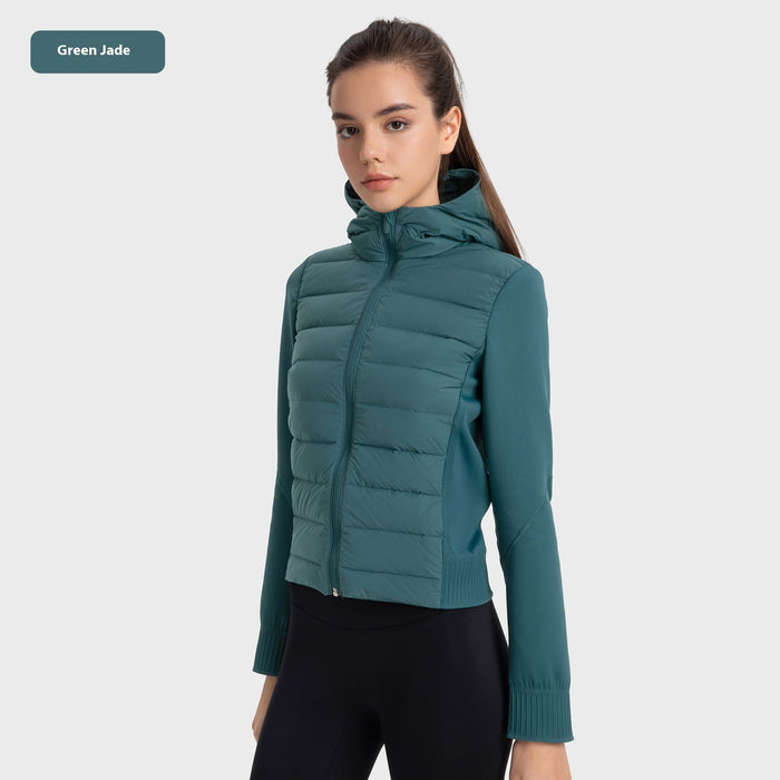 Doudoune fine à capuche pour femme, coupe-vent, imperméable et chaude