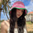 Color Matching Sweet Woven Straw Hat Female Beach Sun-proof Breathable Bucket Hat