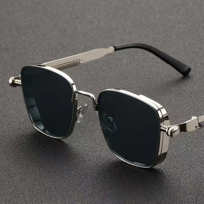 Men's Box Metal Retro UV Sun Glasses