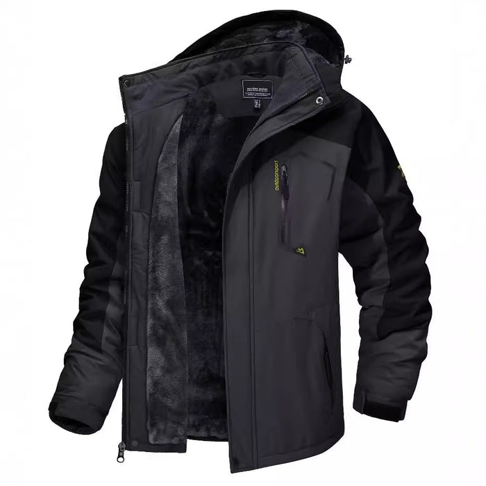 Nouvelle veste à capuche imperméable, thermique et coupe-vent pour homme, idéale pour l'automne et l'hiver.