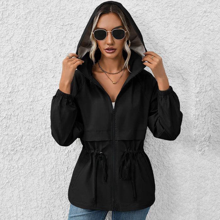 Veste imperméable à capuche décontractée pour sports de plein air et alpinisme