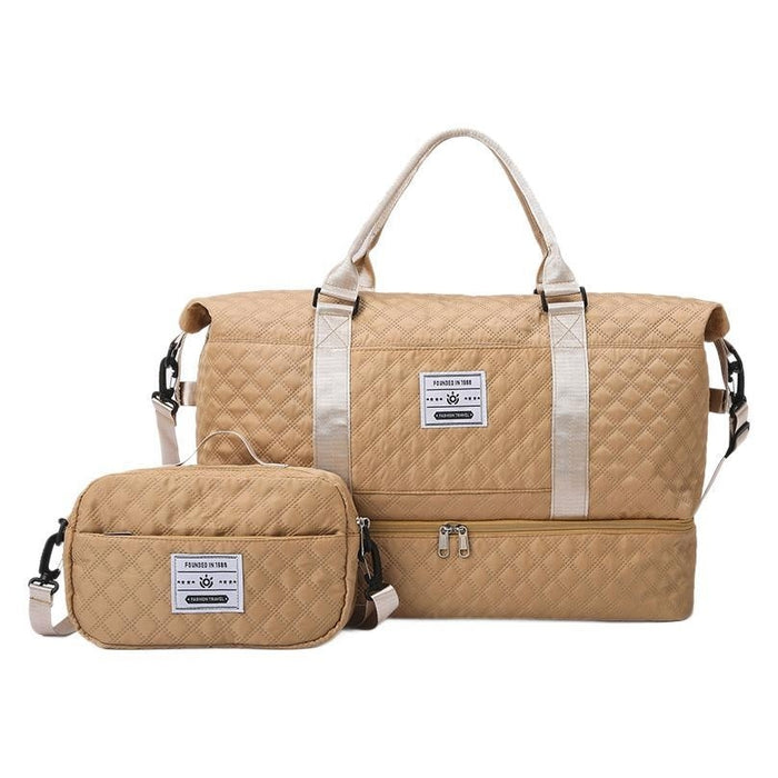 Sac de Voyage Fourre-tout Matelassé Brodé Grande Capacité avec Poignée