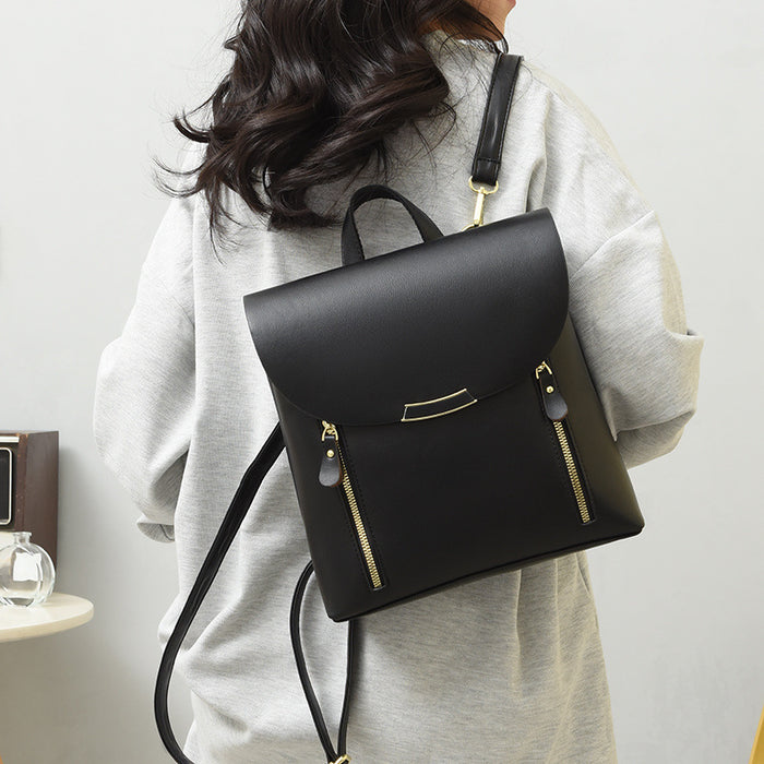 Fashionable All-match Women's Soft Leather Large Capacity Travel Bag