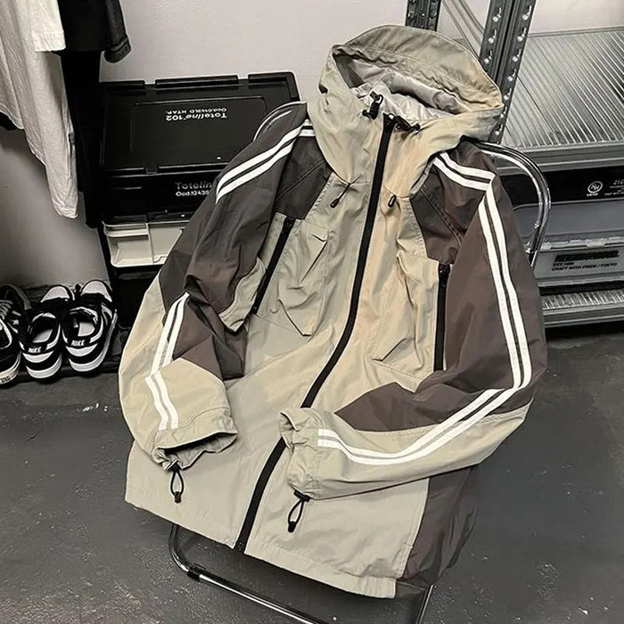 Chaqueta impermeable holgada para mujer