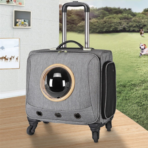 Sac de transport portable pour animaux de compagnie à roulettes universelles