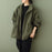 Plus-size Loose-fitting Long-sleeve Womens Casual Lambswool Coat