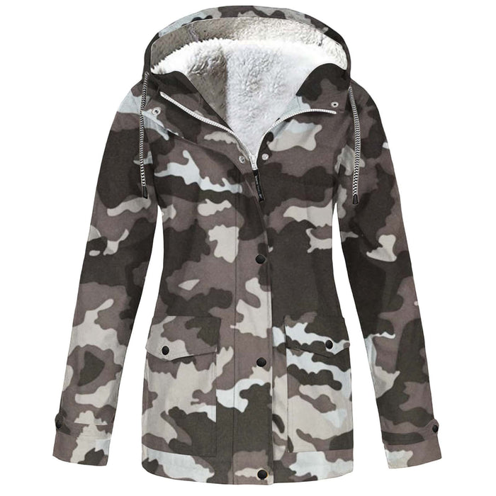 Hooded Camouflage Waterproof Outdoor Shell Jacket Men's And Women's Coats