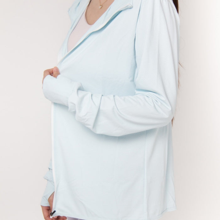 UV-protective Knitted Hooded Cardigan Sun Protection Garment
