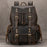 Large Capacity Crazy Horse Leather Backpack Travel Outdoor Flip