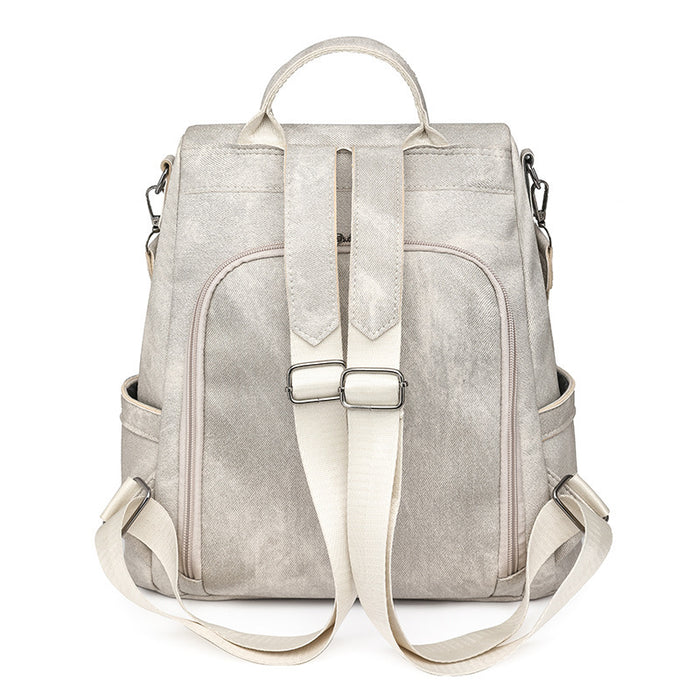 Sac à dos souple en cuir pour femme, idéal pour les loisirs, les trajets quotidiens, les voyages et l'école.